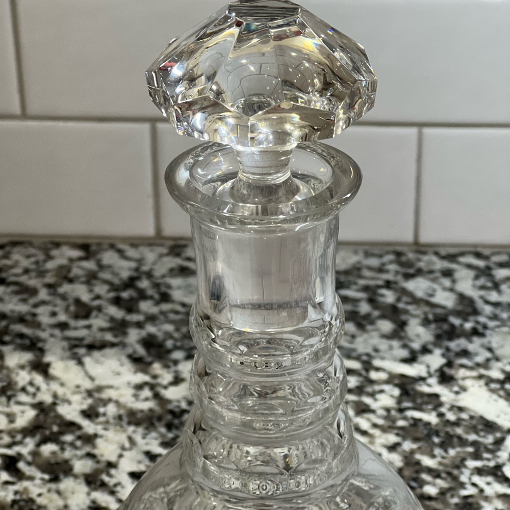 Tiffany & Co. Clear Decanter Name Etched Authentic No Box - Picture 4 of 10